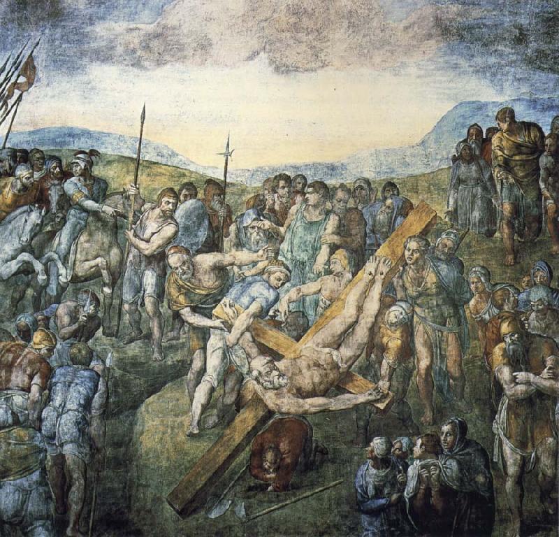 The crucifixion of the Hl. Petrus, Michelangelo Buonarroti